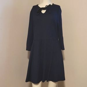 H & M DIVIDED ribbed Navy dress 👗 Size 14